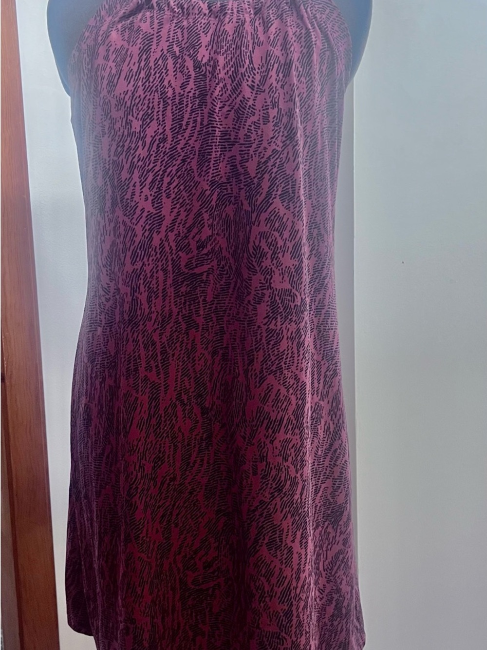 Eddie Bauer Red and Black Printed Tank Dress